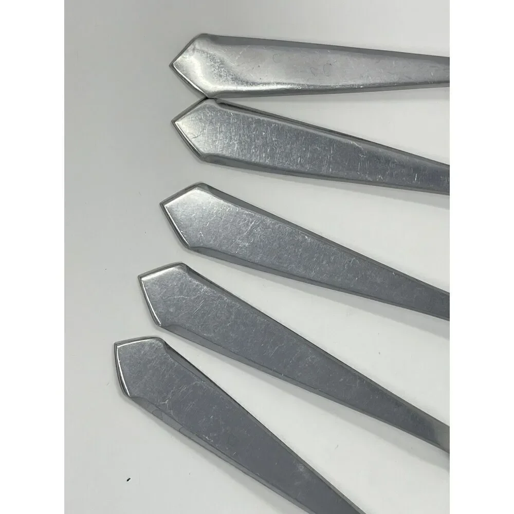 Maper-Inox Stainless Pointed Tip Handle Dinner Place Spoons 8” Set Of 5 MCM